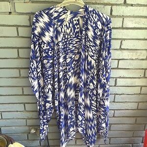 Michael Stars Beach Wrap Blue & White.